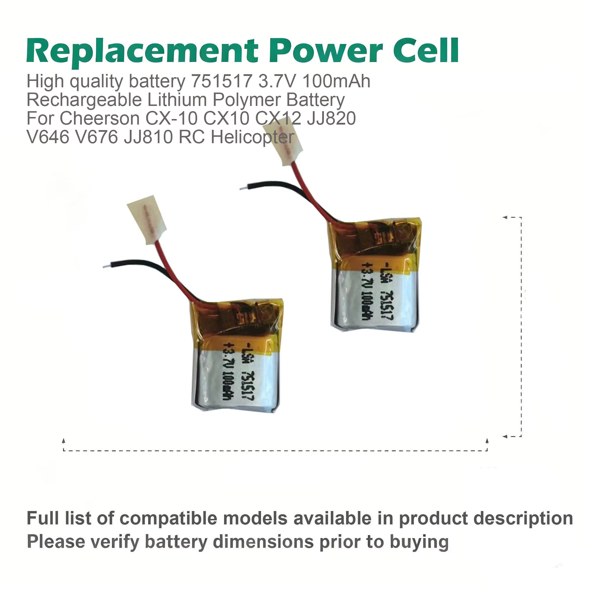 751517 3.7V 100mAh Lithium Pol - Rc Helicopter Battery review and price