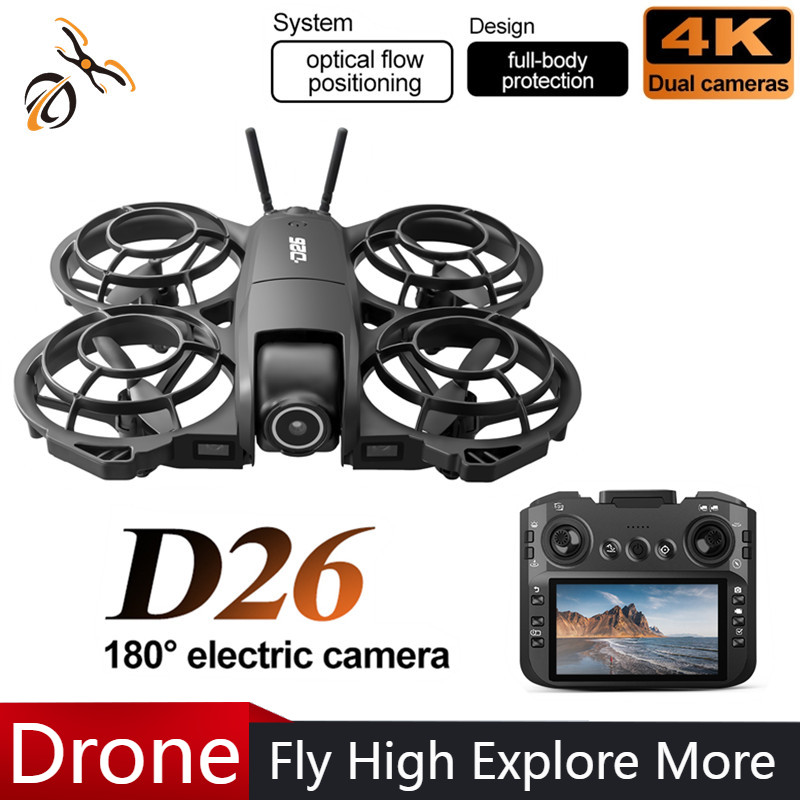 D26 Drone 4K Aerial HD 180° Ca - Rc Helicopter Case review and price