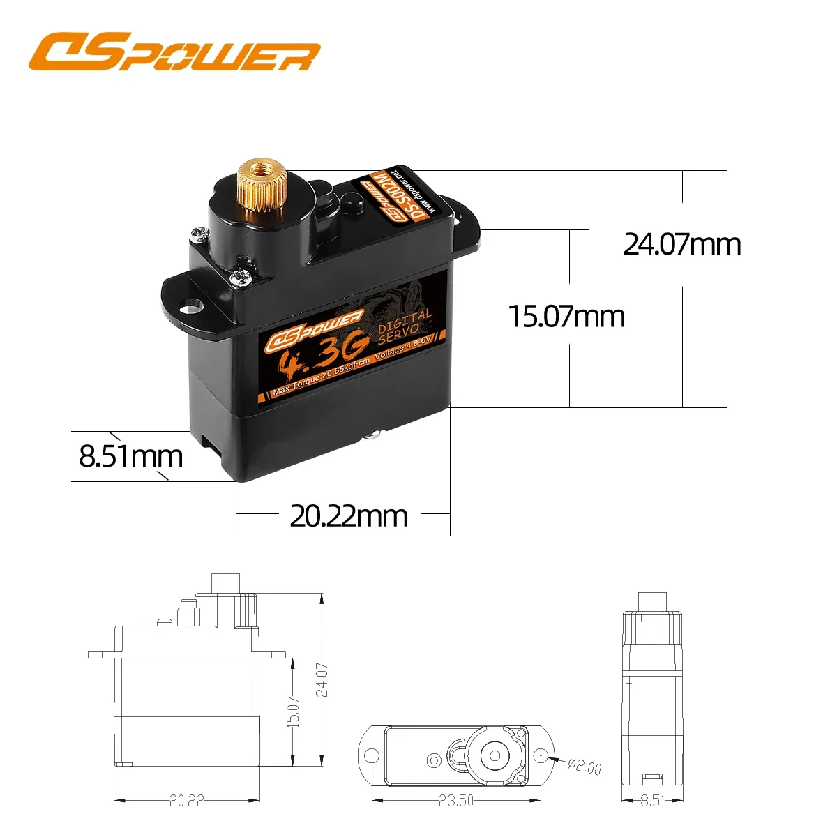 DSpower 4.3g 0.7kg Servo Metal - Rc Helicopter Servo review and price