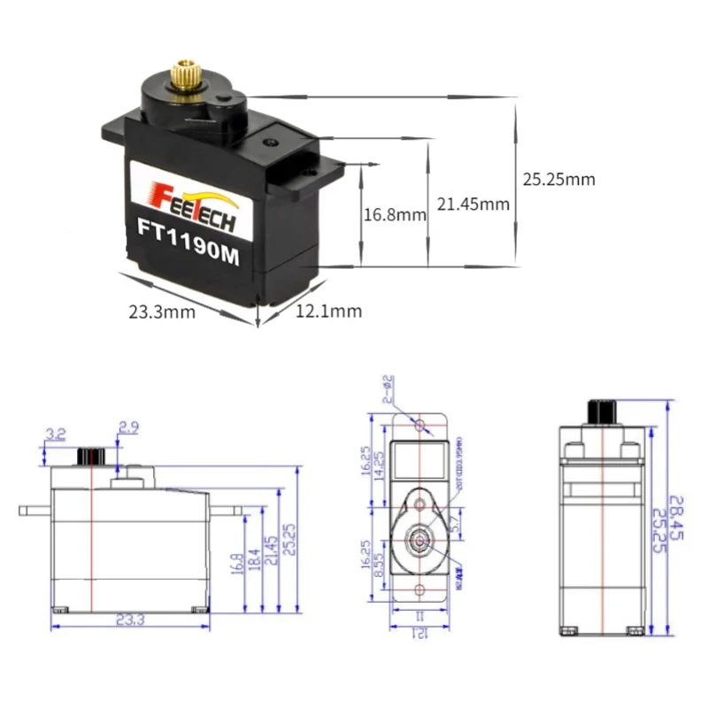 FEETECH FT1190M 4.8-6v 3.5kg M - Rc Helicopter Servo review and price