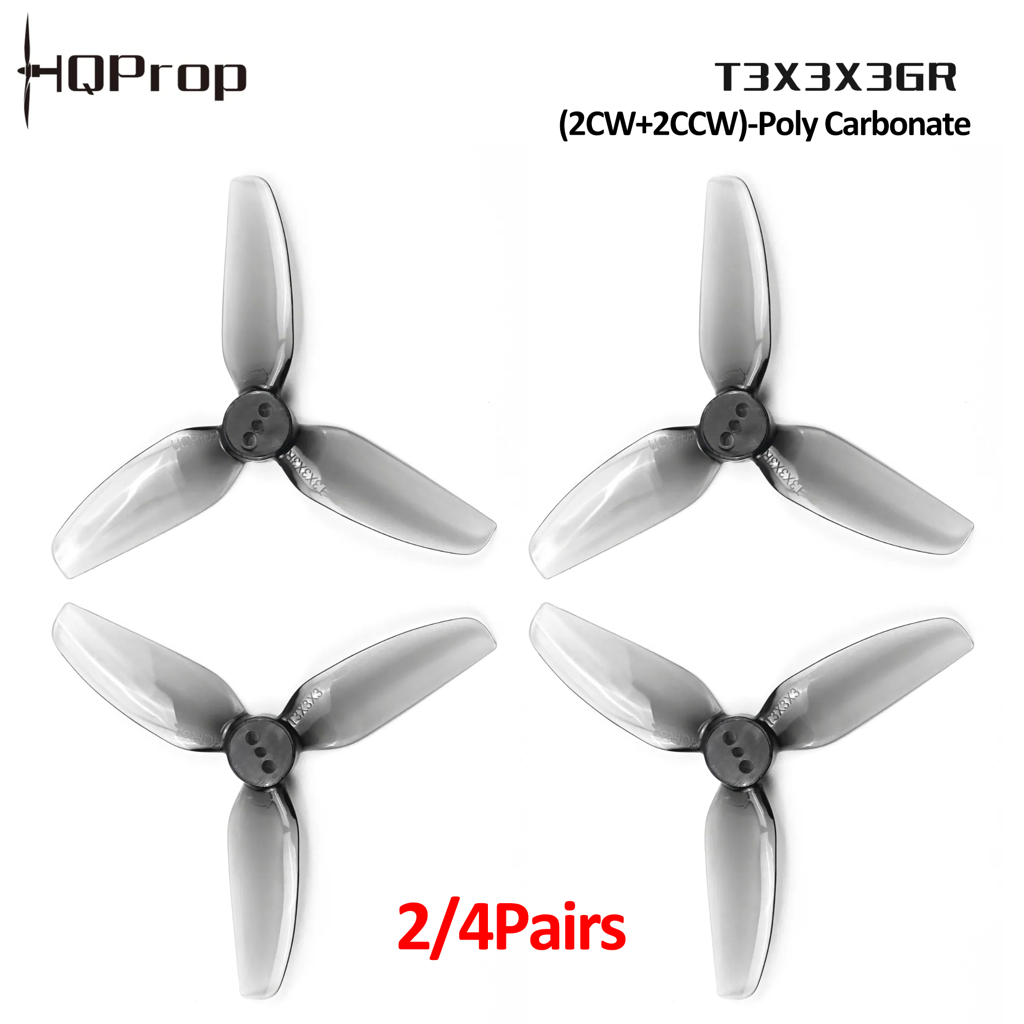 2/4 Pairs HQProp T3X3X3GR Prop - Rc Helicopter Blade review and price