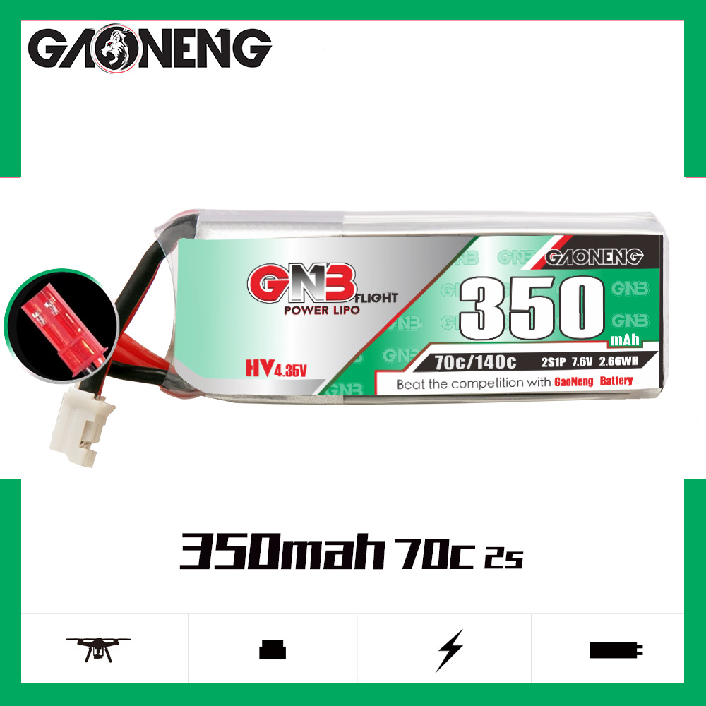GAONENG GNB 2S 7.6V 350mAh 70C - Rc Helicopter Battery review and price